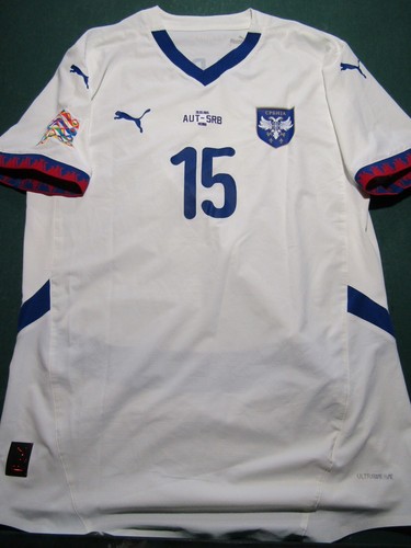 Babic, Austria-Serbia match worn jersey L Nations League Puma