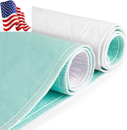 Waterproof Bed Pads Incontinence 34'' X 52'' (3 Pack) Washable Reusable Bedwetti