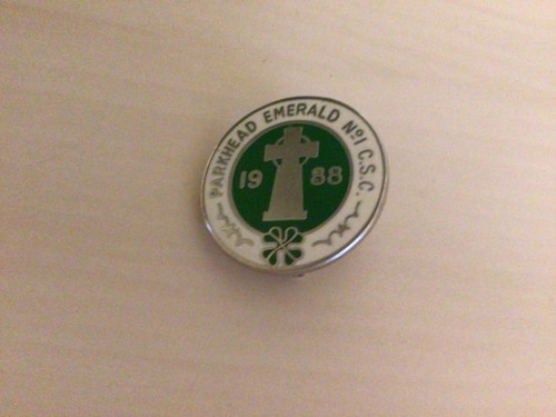 Celtic fc supporters club badge - Parkhead Emerald CSC - medium size badge