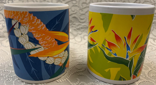 Hilo Hattie Hawaii Blumen Tassen 2er Set Vintage 10 Unzen Tassen - Bild 3 von 5