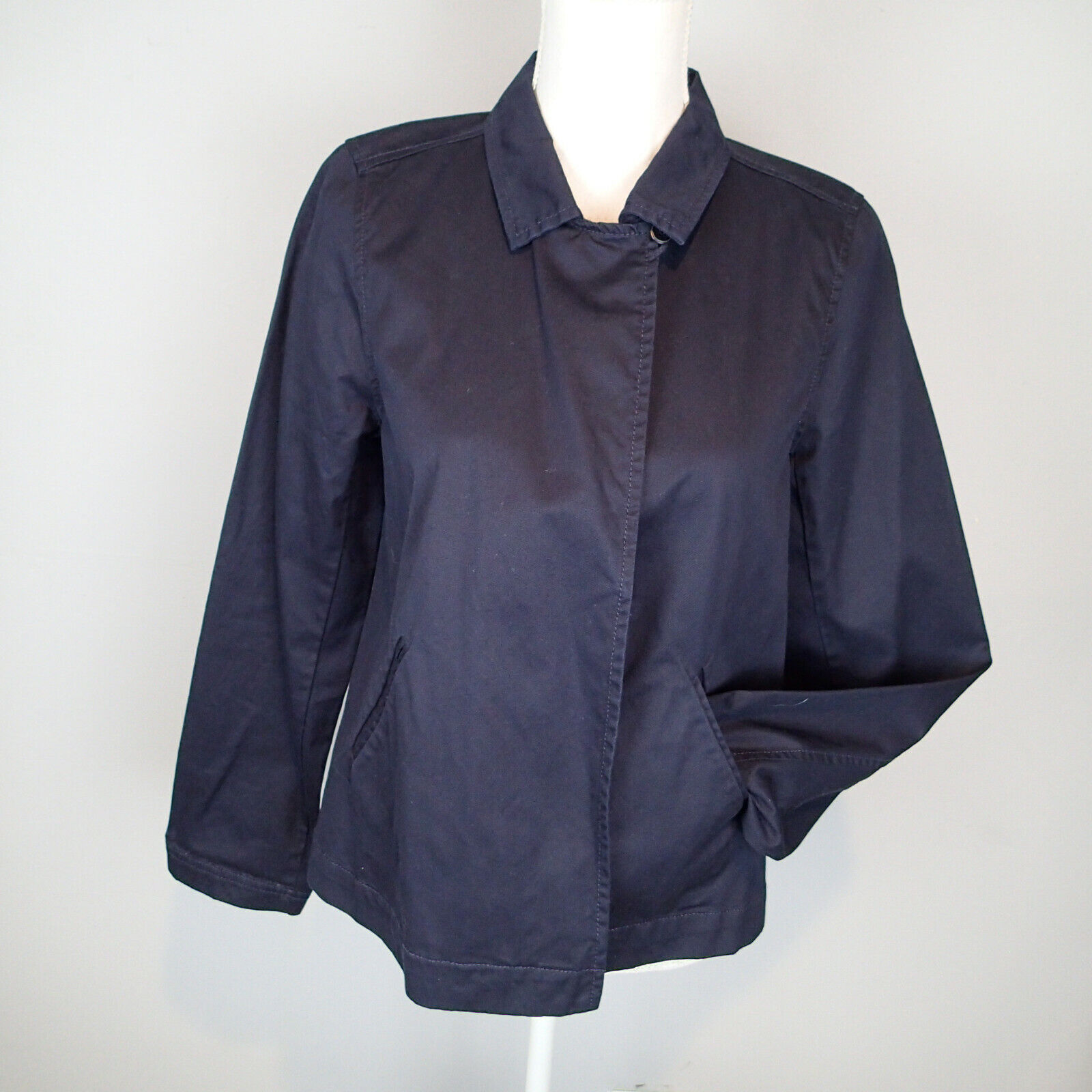 Eileen Fisher Sz XS  Cotton  Jacket navy blue - image 1