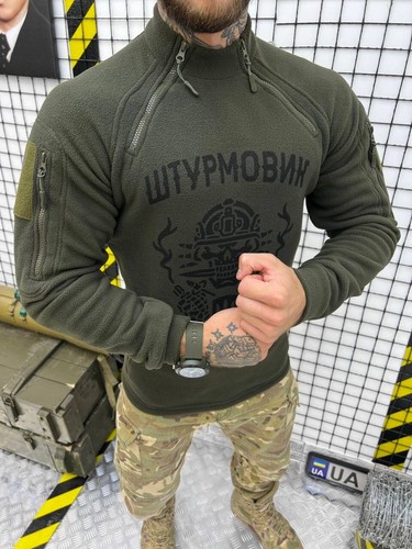 Army fleece Stormtrooper, army fleece jacket, olive ZSU fleece, tactical fleece - Picture 4 of 6