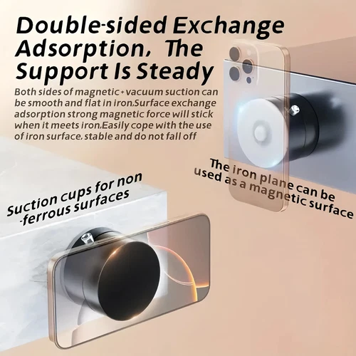 360 Vacuum Strong Magnetic Phone Holder Suction Cup Car Stand Foldable Car Mount - Bild 11 von 27