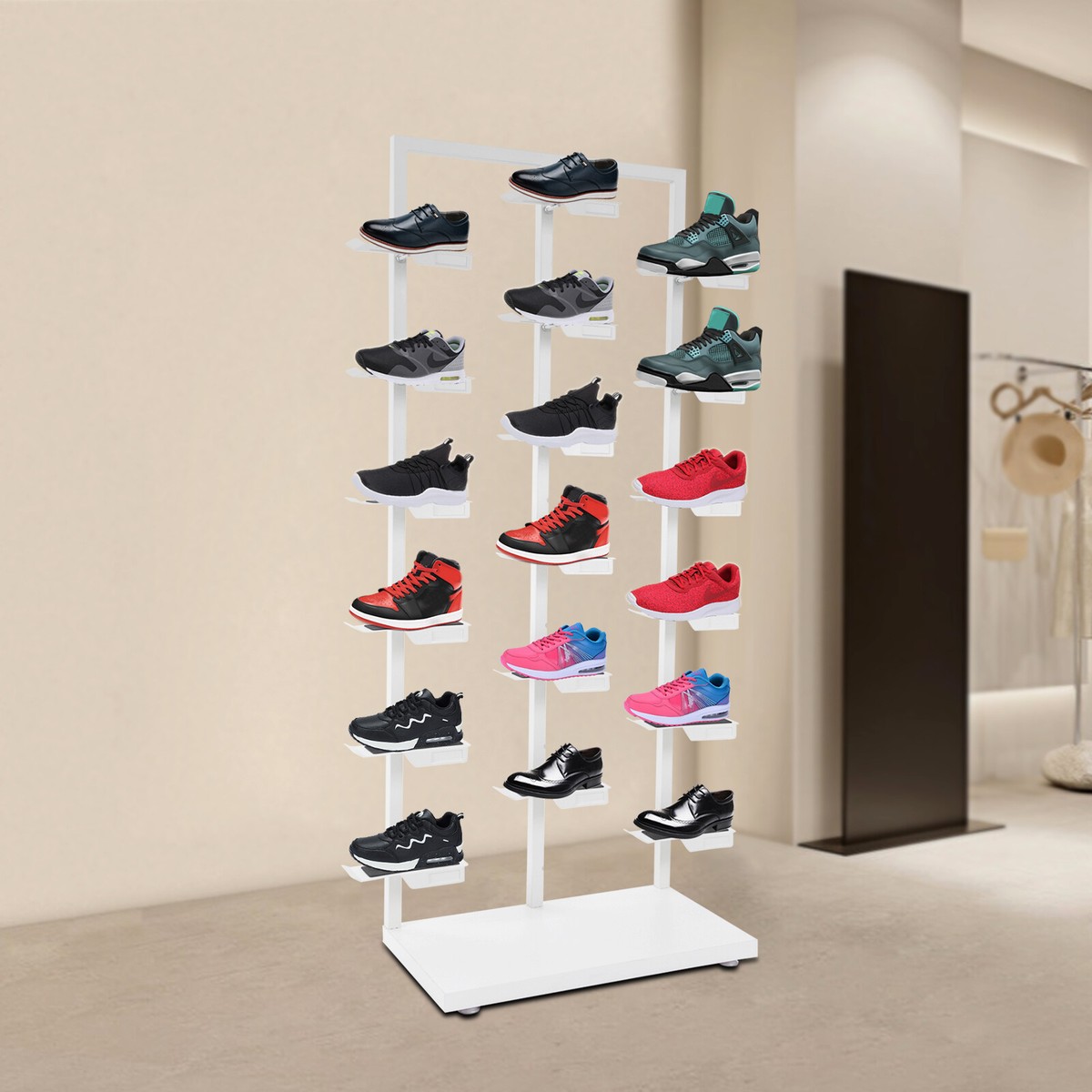 Commercial Rack Shoe Cabinet Organizer Storage Shelf Display