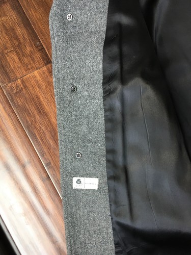Vintage Men’s Wool Blend Casualcraft New York Gray Coat 44R - Picture 11 of 12