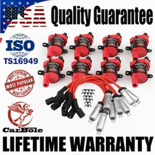 8x Ignition Coils + Spark Plug Wires Set For Chevy Silverado GMC LS D585 UF-262