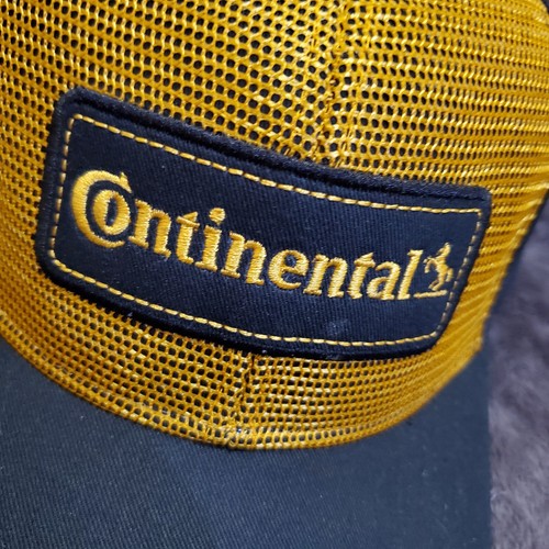 Cappello Continental Pneumatici Regolabile Gancio e Passante Nero e Giallo Nuovo senza etichette - Foto 3 di 9