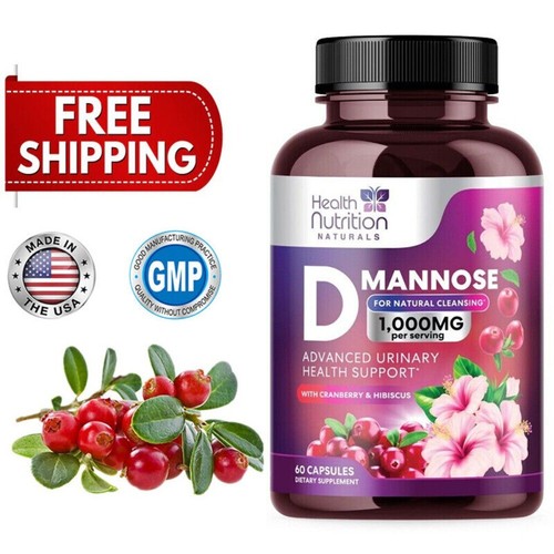 Mannose Natural Cleansing 1000 Mg, Urinary Health Support with Cranberry