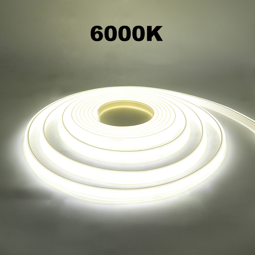 Bande lumineuse LED COB étanche et ultra-lumineuse + prise UE AC 220 V-240 V_voghion.com