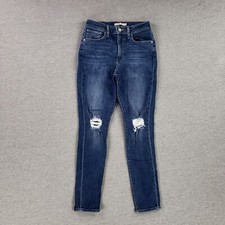 Levi's 721 High Rise Skinny Size 28 Jeans Premium Denim Stretch W28 L28 Distress