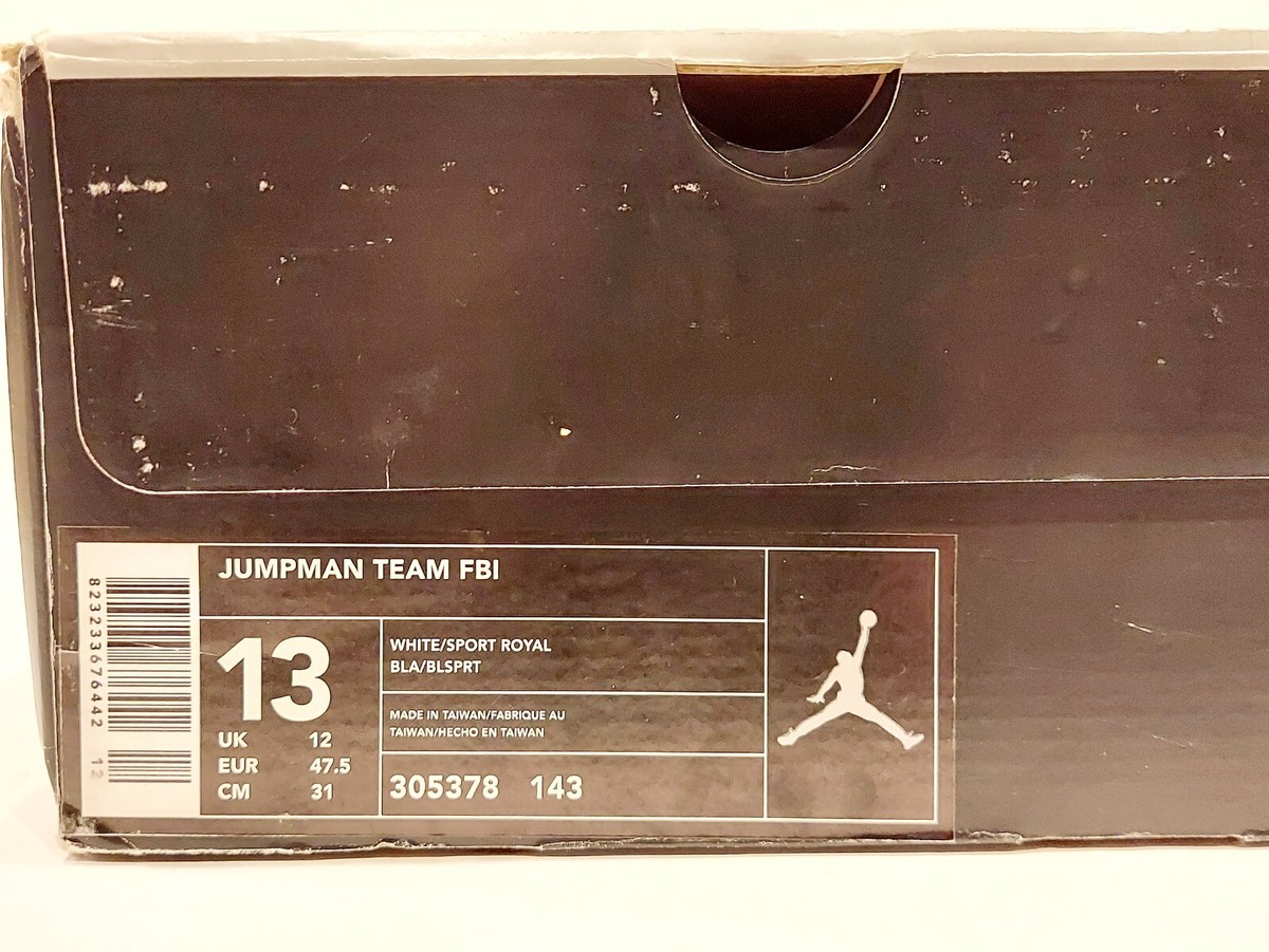 Air Jordan Jumpman Team FBI Team Size 13 DS NEW 2003 | eBay