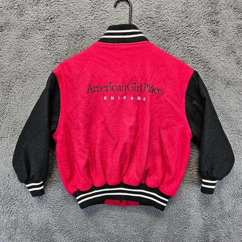 American Girl Chicago Varsity Jacket Girls Size Small Red Black - Picture 8 of 10