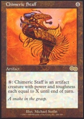 Chimeric Staff ~ Heavily Played Urza's Saga MTG Magic UltimateMTG Artifact Card