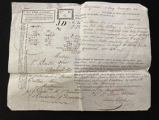 1823 Jean Bimar et Glaize to Jacques Guillon mayor Montareau wine order French