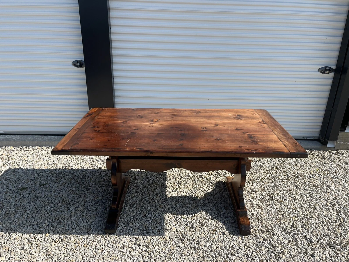 Ethan allen farmhouse 2024 pine dining table