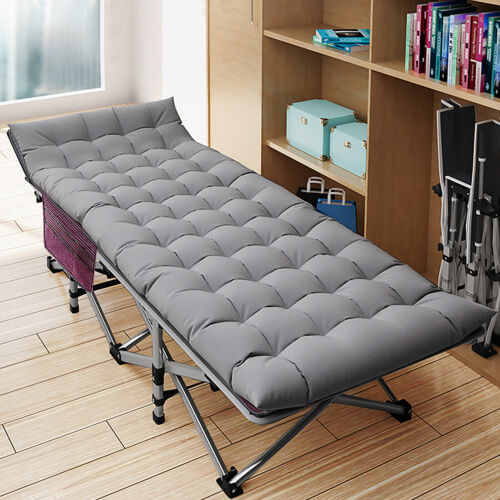 Oversized Folding Camping Cots Heavy Duty Cot 78x32"/75"x28" With Mattress & Bag - Picture 47 of 60