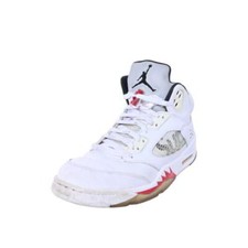 Supreme x Air Jordan 5 Retro White for Sale | Authenticity Supreme x Air Jordan 5 Retro White for Sale | Authenticity