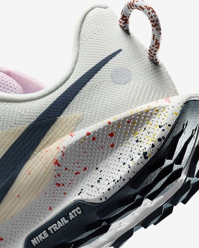 Nike WMNS Pegasus Trail 5 "Summit White/Football Gray/Pink Foam" DV3865-102 New - Picture 3 of 9