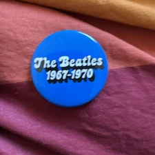 The Beatles 1967–1970 Promotional Blue Button/Pin 1/2” Diameter