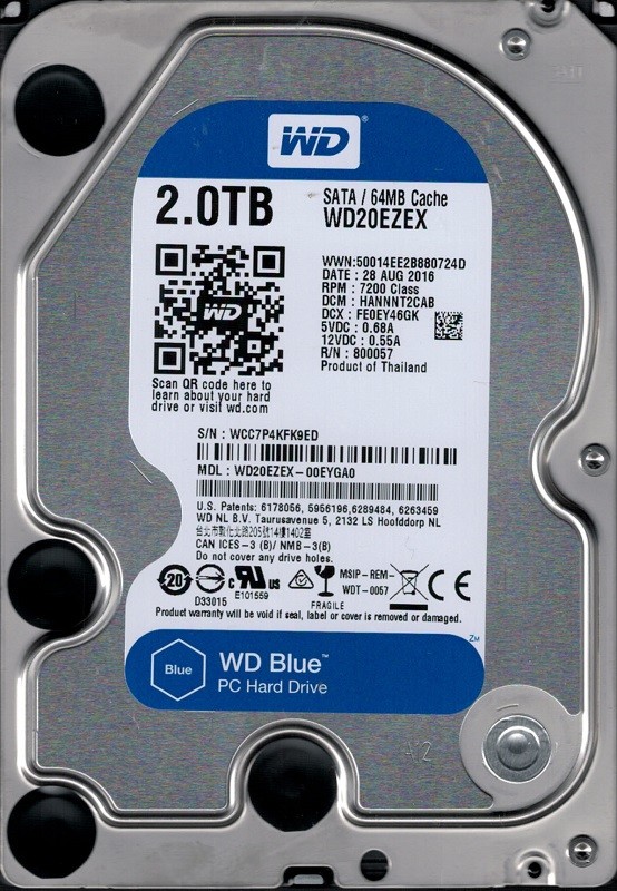 WD20EZEX-00EYGA0 DCM: HANNNT2CAB WCC7P Western Digital 2TB WD20EZEX-00EYGA0 DCM: HANNNT2CAB WCC7P Western Digital 2TB