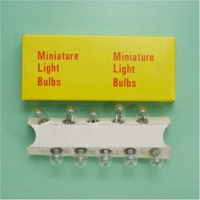 New 161 12v Incandescent Miniature Clear Light Bulb 10 Pack