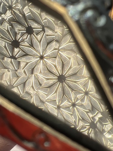Kaleidoscope Artisan Handcrafted Purple Stained Glass With Daisy Shape Geo View - Picture 4 of 7