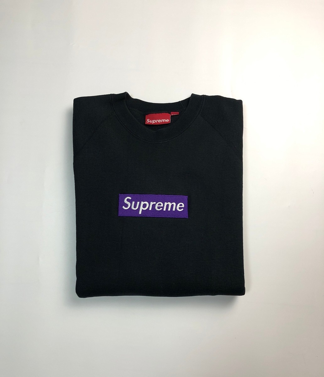 supreme box logo Crewneck Purple on black | eBay supreme box logo Crewneck Purple on black | eBay