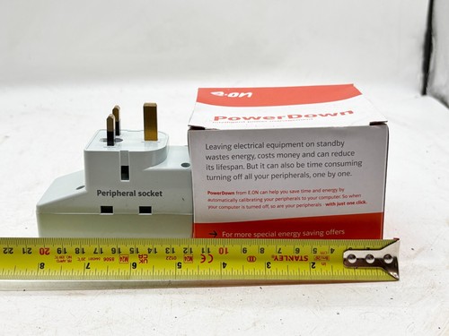 VINTAGE E.ON POWERDOWN ENERGY SAVING SMART PLUG SOCKET WITH BOX - Afbeelding 6 van 6
