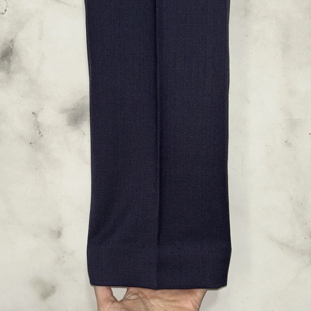 Pantaloni nuovi con etichette Tory Burch blu navy misto lana skinny taglia 0 prezzo al dettaglio $275