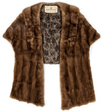 Vintage Sanger Harris Dallas Fur Stole/ Wrap- Mink Fur, Brown/champagne Color