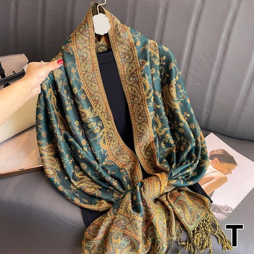 Pashmina Hijab Shawls Paisley Bandana Scarf with Tassel Soft Hijab Turkish S ✨p - Picture 39 of 47