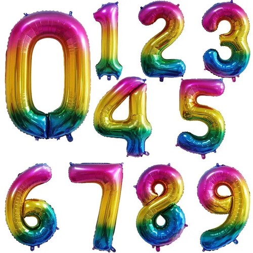 40" inch Giant Foil Number DIY Inflating Balloons Birthday Age Party Wedding - Picture 6 of 32