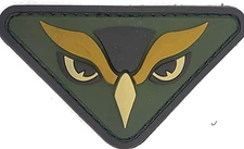 MILSPEC Monkey Owl 3D 2.0 PVC Rubber Tactical Military Patch Green MULTICAM D