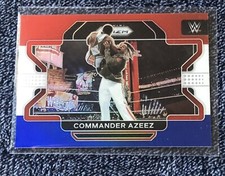 2022 Panini Prizm WWE Commander Azeez #89 Red, White & Blue Prizm