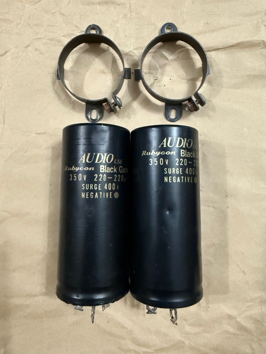 350v 220-220μf Rubycon Black Gateコンデンサー 2 pcs Rubycon Black Gate S 220uF-220MFD 350V surge 400VDC