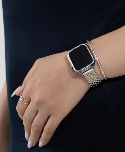 Thin & Feminine Bands for Apple Watch 10 Se 9 8 7 6 5 4 3 2 1, Dressy Metal Watc - Picture 6 of 9