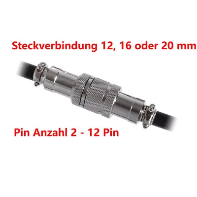 ONPIRA Steckverbindung mit Schraubverschluss Stecker Kupplung Kabel Verlängerung