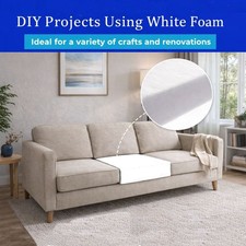 Posti Pallet Giardino Esterno Arredo Fai da Te Cuscini HD Taglio a Misura Schiuma Bianca