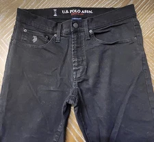 U.S. Polo Association Men's Black Denim Jeans 32x30 Activate Stretch