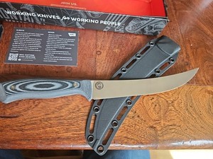 MONTANA KNIFE COMPANY MKC BEARDED BUTCHER BREAKING BUTCHER GREY AND BLACK