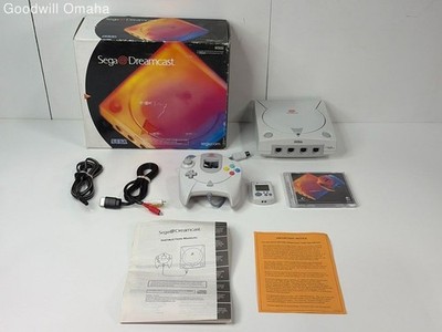 Sega Dreamcast Console HKT-3020 w/ Box , Controller , VMU , Cords Etc. - Tested