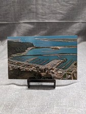 Salmon Harbor Winchester Bay Oregon Aerial View Marina Boats Chrome Postcard