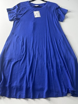 NWT - Lularoe Small Medium Celia Royal Blue Casual Shirt Dress