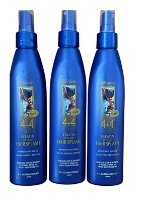 3x TRESemme 4+4 Keratin Infused Hair Splash Weightless Leave-in Treatment 8 Oz.
