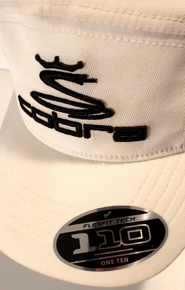 COBRA PUMA GOLF Flexfit Tech 110 Golfing Cap Hat, White, Black Logo, Adjustable. - image 2 of 4
