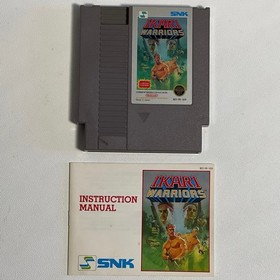 Ikari Warriors (Nintendo NES 1987) Game Cartridge Manual and Hardshell Case