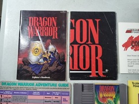 Dragon Warrior 1 (Nintendo NES) Complete CIB W/ Maps Poster Nintendo Power 