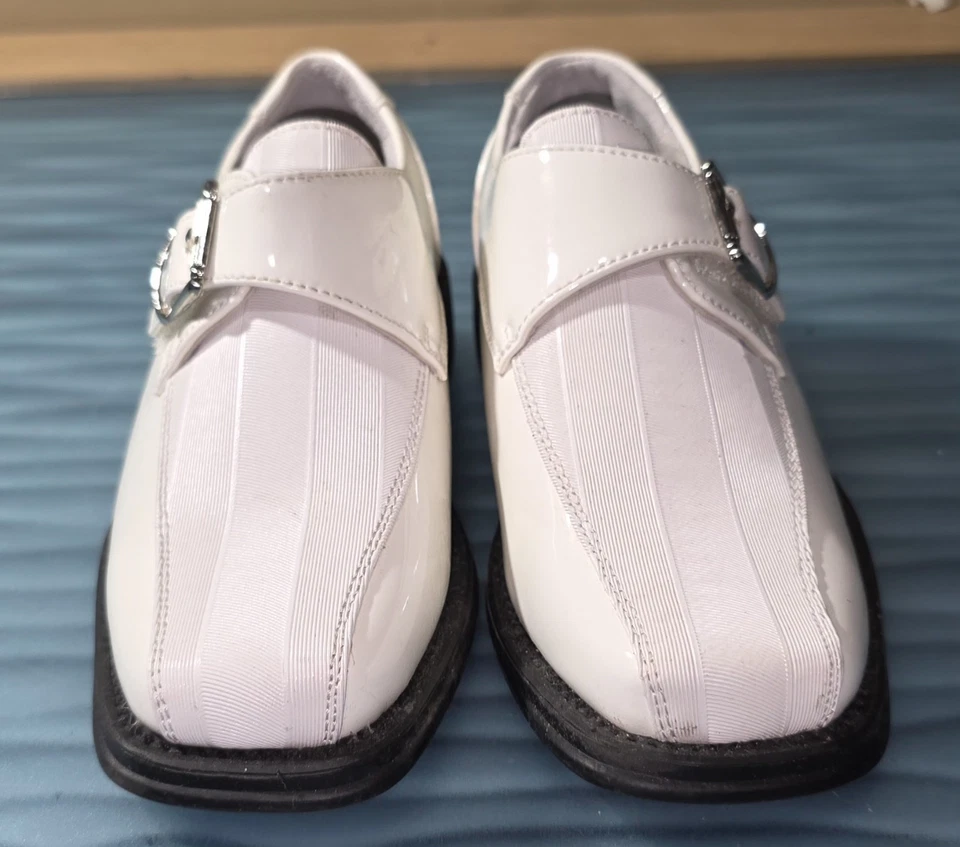 Zapatos de vestir Easy Strider blancos de comunión para boda para niños talla 11 Foto 2 de 4