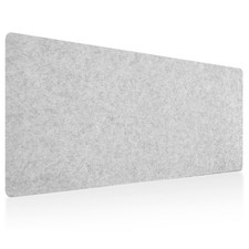Non Slip Felt Desk Mat 35.5x15.7 Large Computer Keyboard Mouse Pad Light Grey