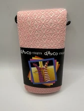 Vintage dAvco Pink Lace Crochet Tights Women’s One Size Floral Pattern NWT